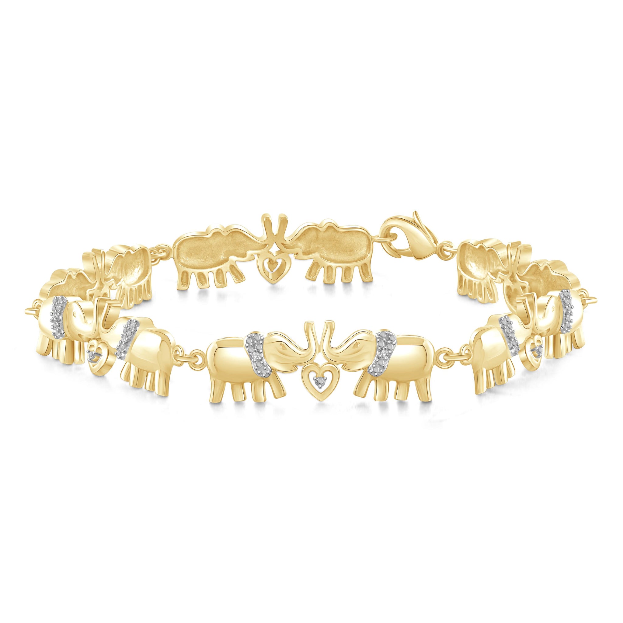 Amazon.com: Rhodium Plated Diamond Bracelet Elephant Jewelry for Women:  Clothing, Shoes & Jewelry