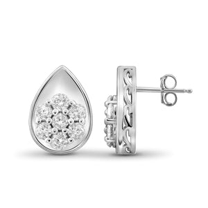 Jewelnova 1/2 Carat T.W. White Diamond Teardrop Earrings in 10K Gold - Assorted Colors