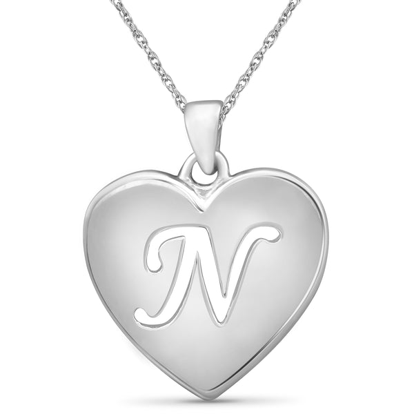 JewelonFire Initial Letter Pendant Necklace for Women | Customizable Sterling Silver A to Z Alphabet Monogram Necklaces For Gifts