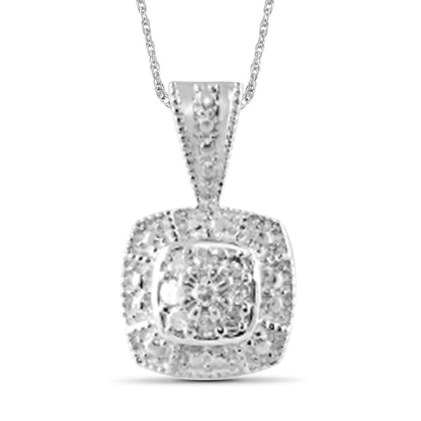 JewelonFire 1/3 Carat T.W. White Diamond Sterling Silver 3 Piece Jewelry Set - Assorted Colors