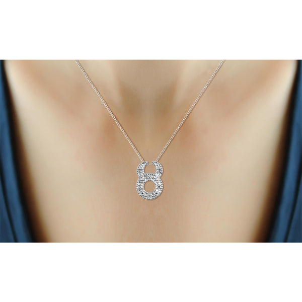 JewelonFire White Diamond Accent Taurus Zodiac Sterling Silver Pendant - Assorted Colors