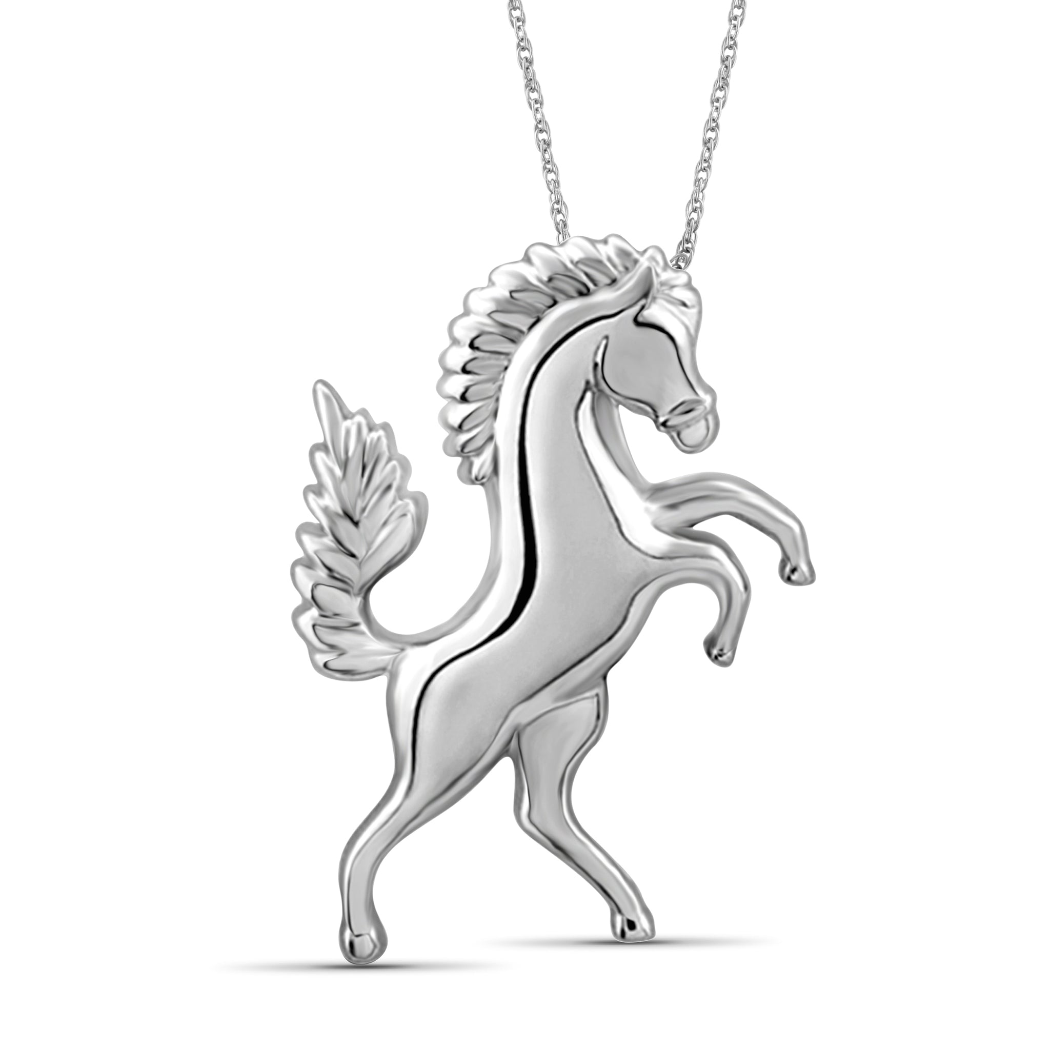 JewelonFire Sterling Silver Stallion Horse Pendant - Assorted Colors