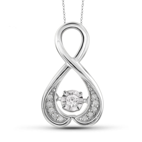 Diamond in the Sky White Diamond Accent Sterling Silver Infinity Pendant