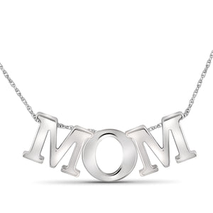 JewelonFire Sterling Silver Mom Pendant - Assorted Colors