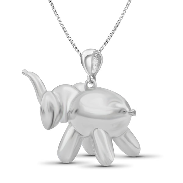 JewelonFire Sterling Silver Elephant Metal Pendant - Assorted Color