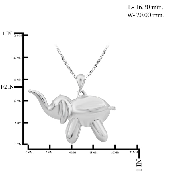 JewelonFire Sterling Silver Elephant Metal Pendant - Assorted Color