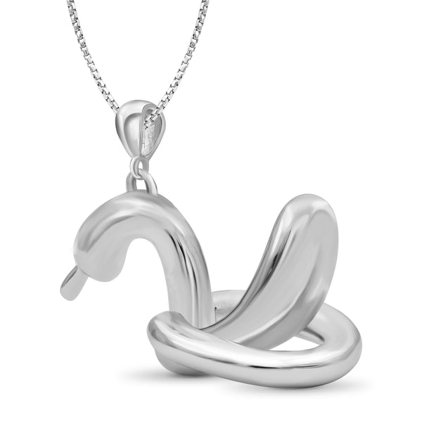 JewelonFire Sterling Silver Duck Metal Pendant - Assorted Color