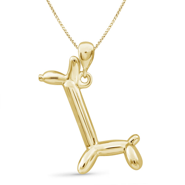 JewelonFire Sterling Silver Giraffe Metal Pendant - Assorted Color