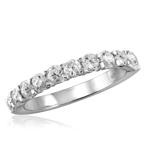 White Cubic Zirconia (AAA) Sterling Silver Band