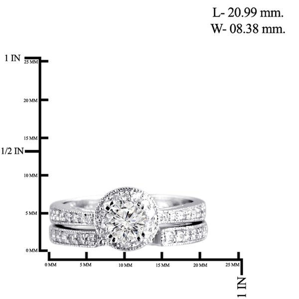 White Cubic Zirconia (AAA) Sterling Silver Engagement Ring