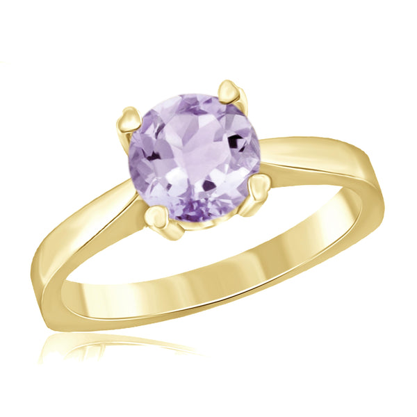 JewelonFire 1 1/5 Carat T.G.W. Pink Amethyst Sterling Silver Ring - Assorted Colors