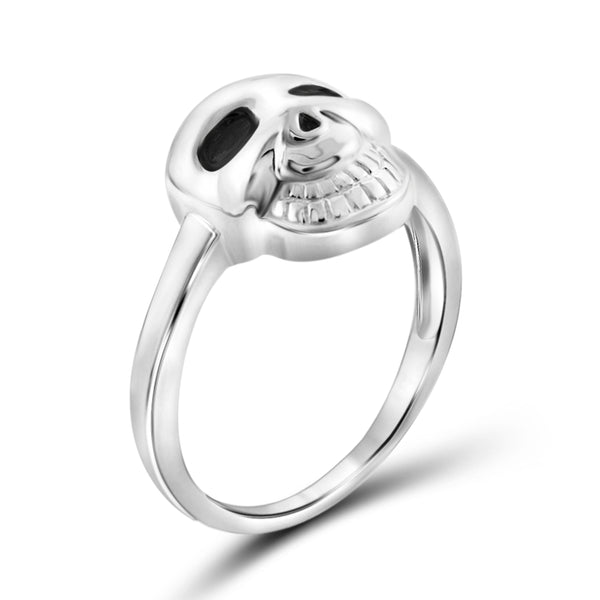 JewelonFire Sterling Silver Skull Ring - Assorted Colors