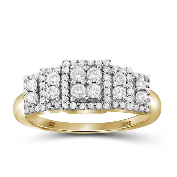 Jewelnova 1/2 Carat T.W. White Diamond 10K Gold Ring - Assorted Colors