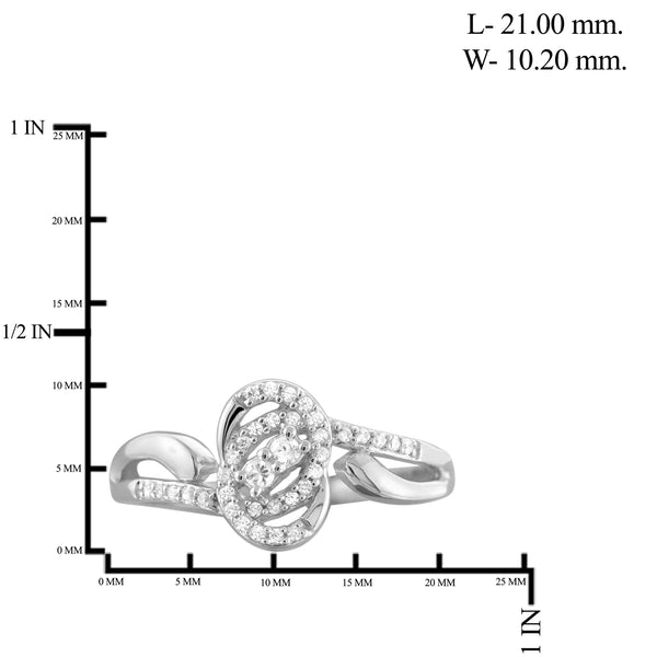 Jewelnova 1/7 Carat T.W. White Diamond 10K Gold Two Stone Ring - Assorted Colors