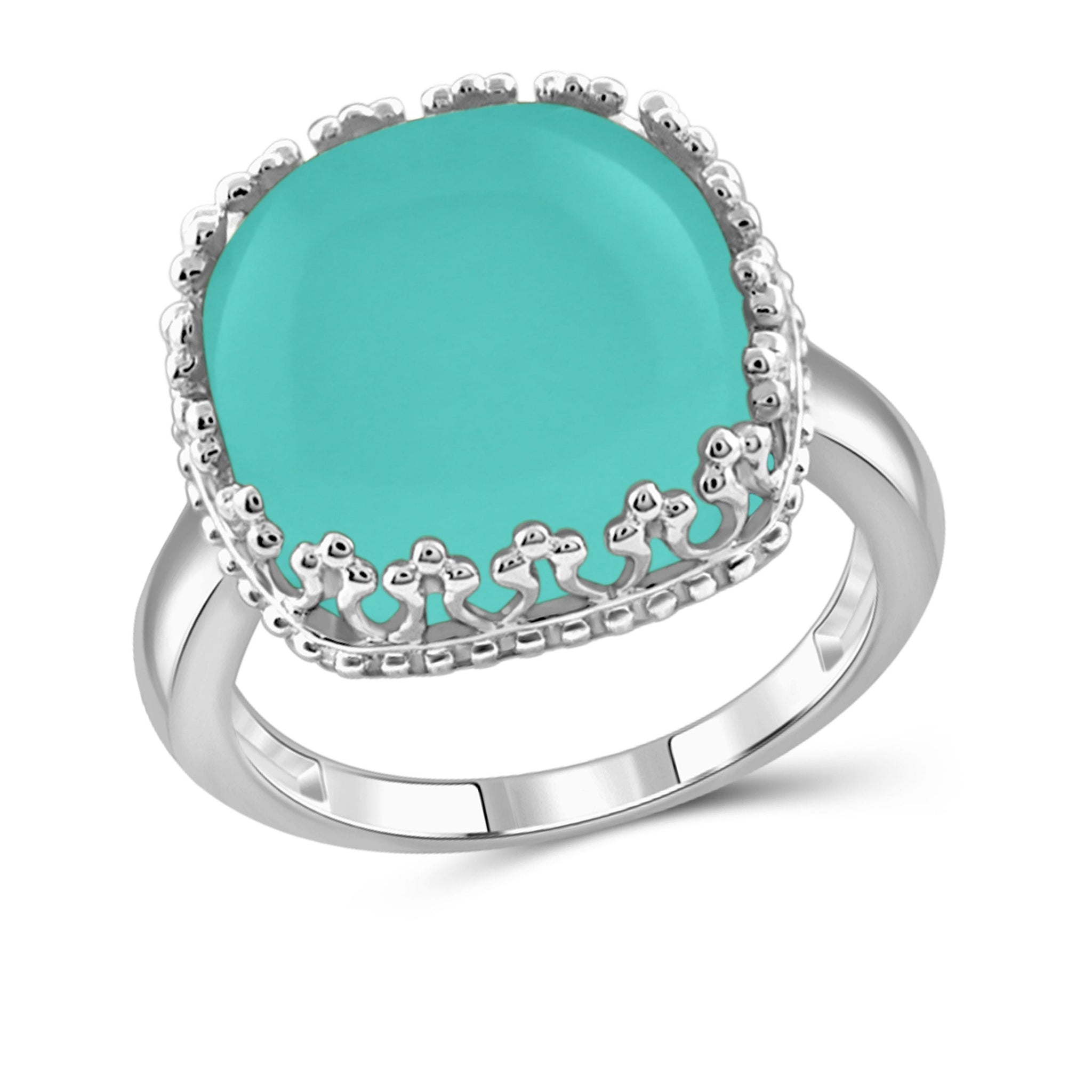 JewelonFire 10 3/4 Carat T.G.W. Chalcedony Sterling Silver Fashion Ring