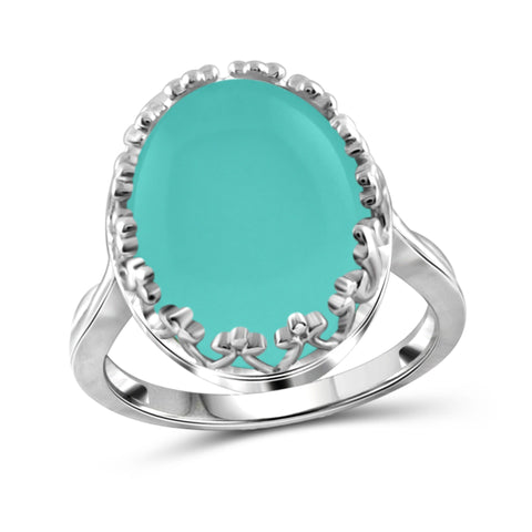 JewelonFire 9 3/4 Carat T.G.W. Chalcedony Sterling Silver Fashion Ring