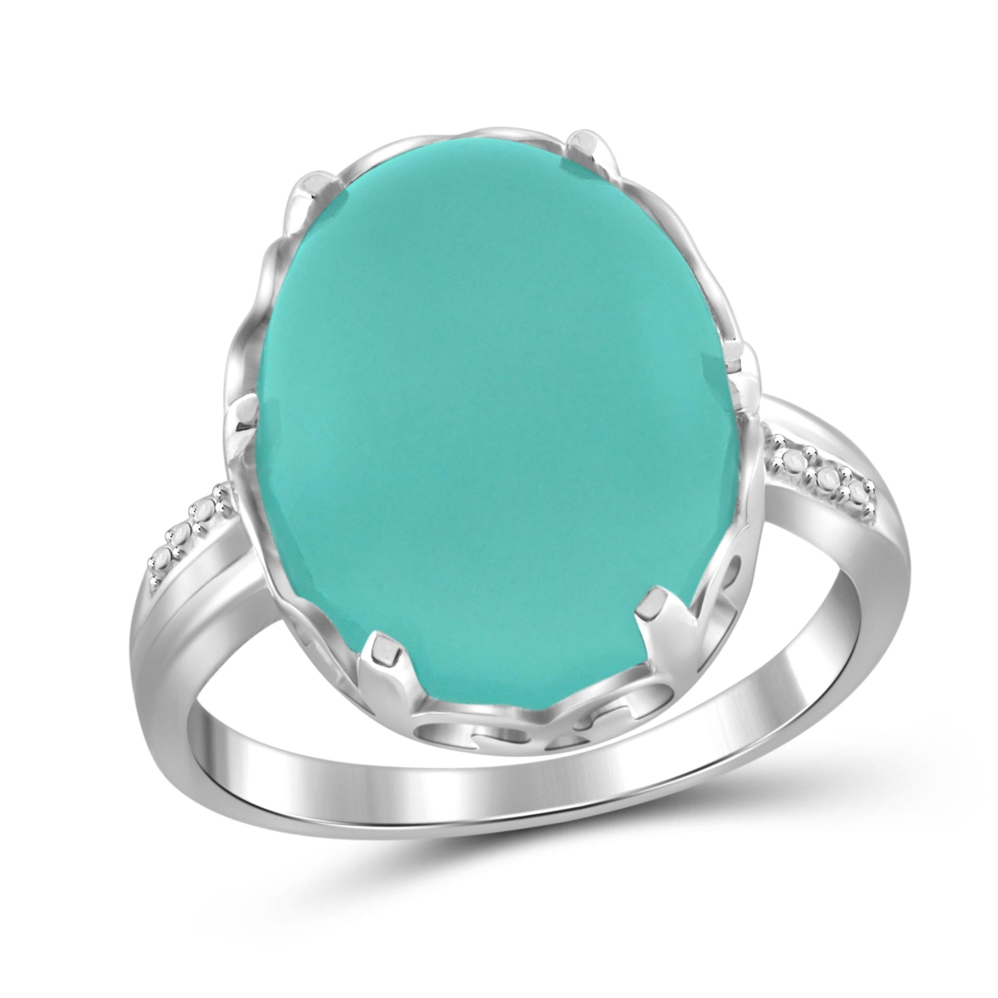 JewelonFire 9 3/4 Carat T.G.W. Chalcedony Sterling Silver Fashion Ring